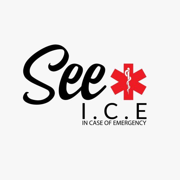 SEE ICE Medical Info Card with Lanyard